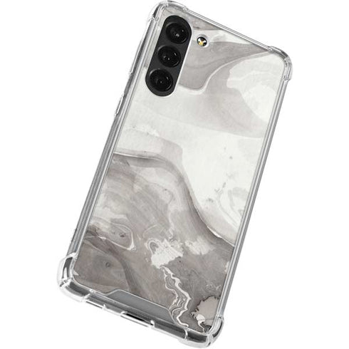 Marbleized Grey Galaxy S24 FE Clear Case