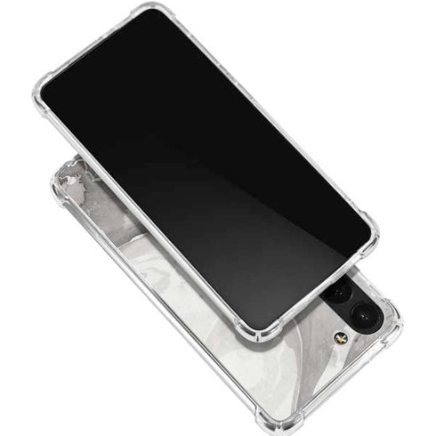 Marbleized Grey Galaxy S24 FE Clear Case