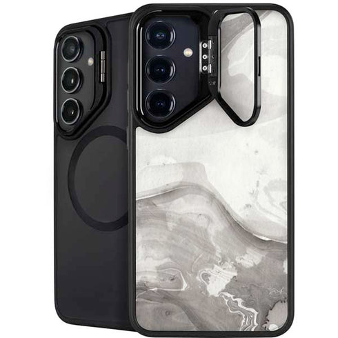 Marbleized Grey Galaxy S25 Kickstand Case