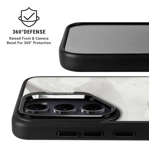 Marbleized Grey Galaxy S25 Kickstand Case