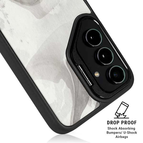 Marbleized Grey Galaxy S25 Kickstand Case