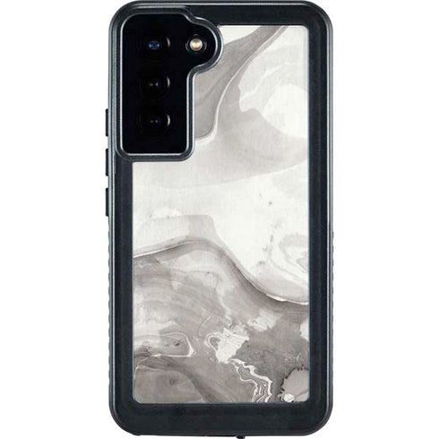 Marbleized Grey Galaxy S24 Plus Waterproof Case