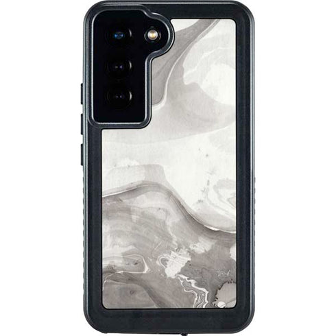 Marbleized Grey Galaxy S24 Waterproof Case