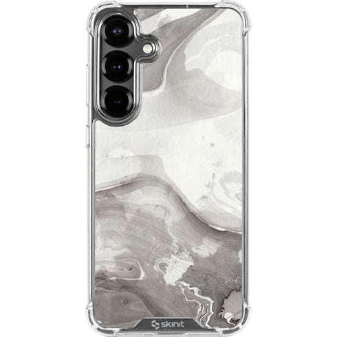 Marbleized Grey Galaxy S26 Clear Case
