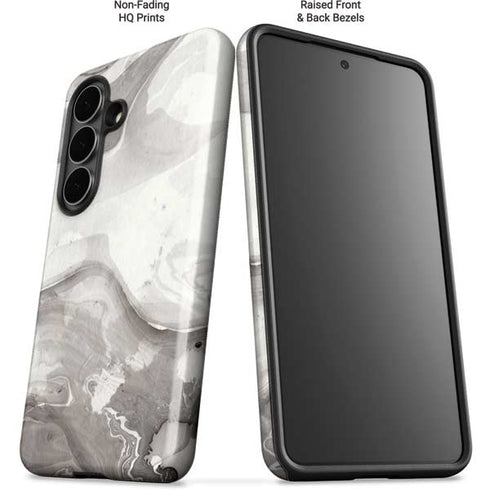 Marbleized Grey Galaxy S26 Impact Case