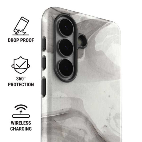 Marbleized Grey Galaxy S26 Plus Impact Case