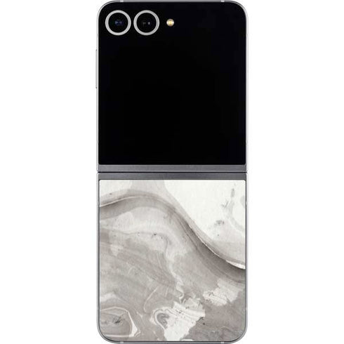 Marbleized Grey Galaxy Z Flip6 Skin
