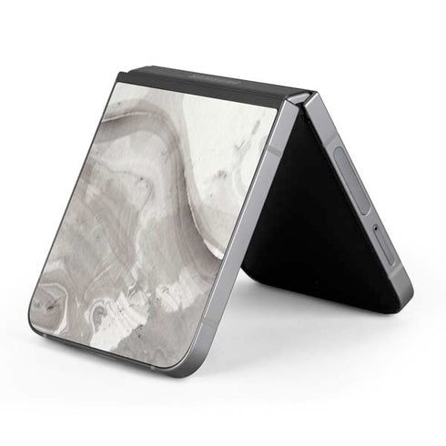Marbleized Grey Galaxy Z Flip6 Skin