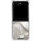 Marbleized Grey Galaxy Z Flip6 Clear Case
