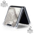 Marbleized Grey Galaxy Z Flip6 Clear Case