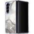 Marbleized Grey Galaxy Z Fold5 5G Clear Case