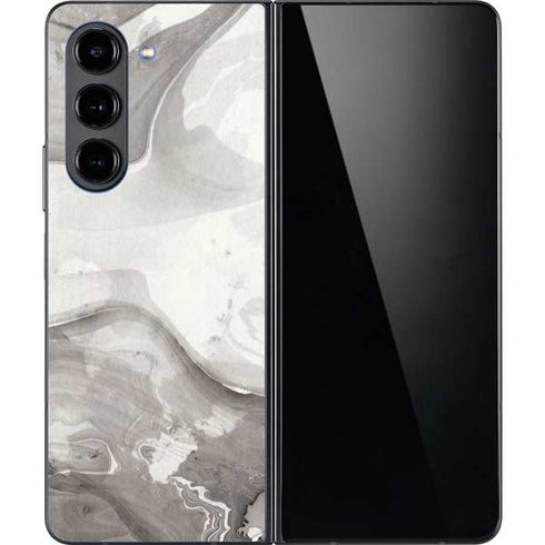 Marbleized Grey Galaxy Z Fold5 5G Skin