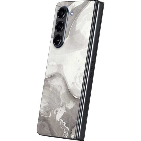 Marbleized Grey Galaxy Z Fold5 5G Skin