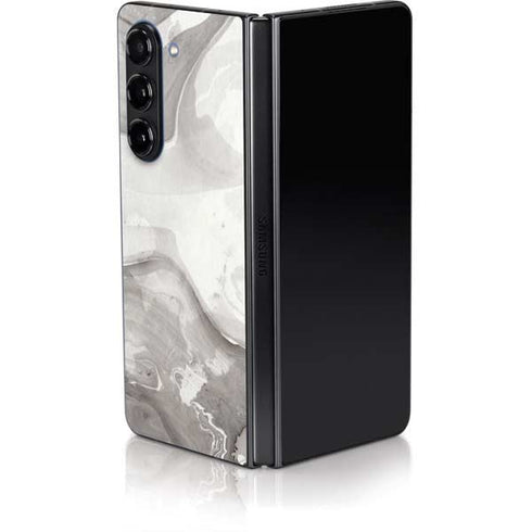 Marbleized Grey Galaxy Z Fold5 5G Skin