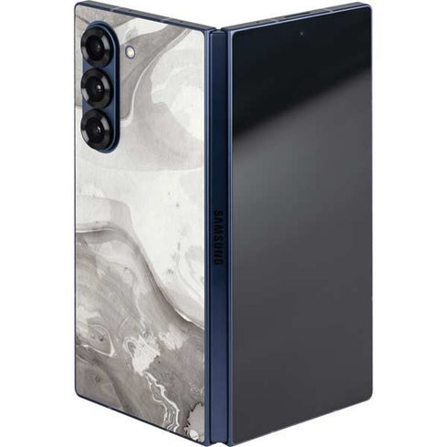 Marbleized Grey Galaxy Z Fold6 Skin