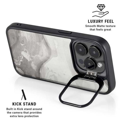 Marbleized Grey iPhone 13 Pro Kickstand Case