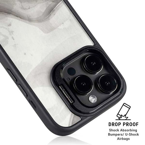 Marbleized Grey iPhone 13 Pro Kickstand Case
