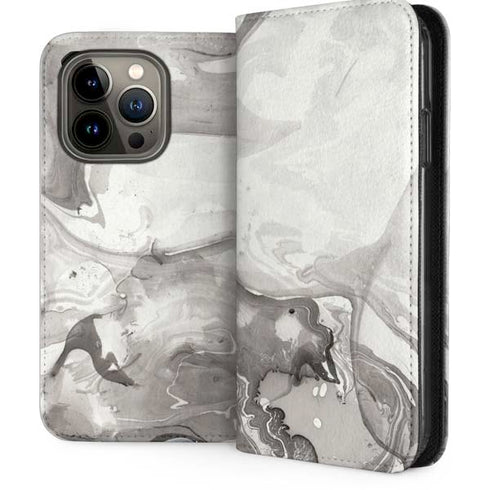 Marbleized Grey iPhone 14 Pro Folio Case