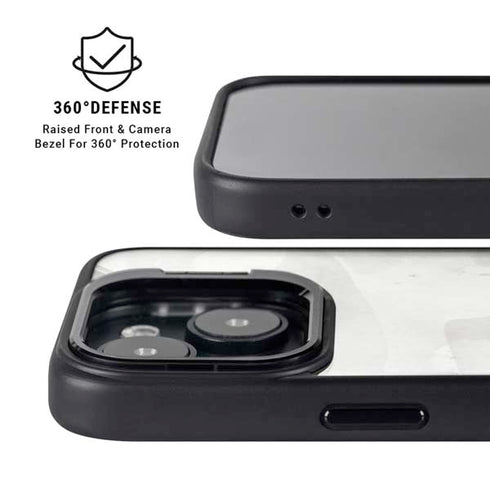 Marbleized Grey iPhone 15 Plus Kickstand Case