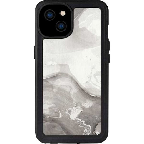 Marbleized Grey iPhone 15 Plus Waterproof Case