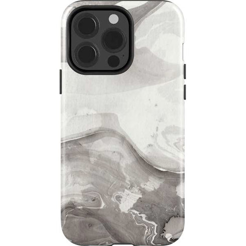 Marbleized Grey iPhone 15 Pro Impact Case