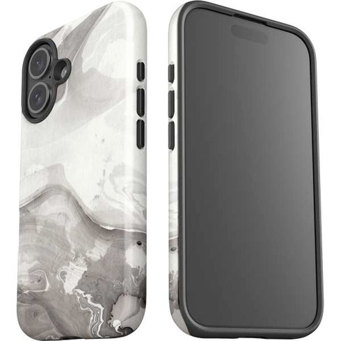 Marbleized Grey iPhone 16 Impact Case