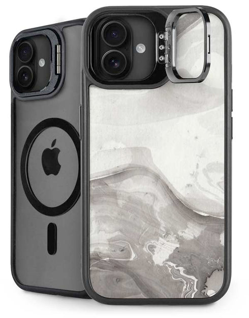 Marbleized Grey iPhone 16 Kickstand Case