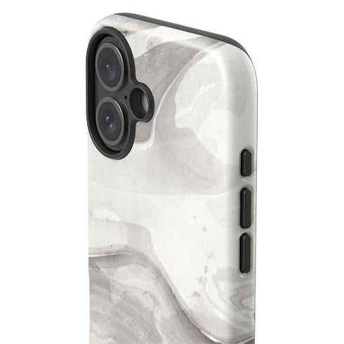Marbleized Grey iPhone 16 Plus Impact Case