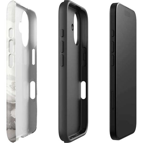 Marbleized Grey iPhone 16 Plus Impact Case