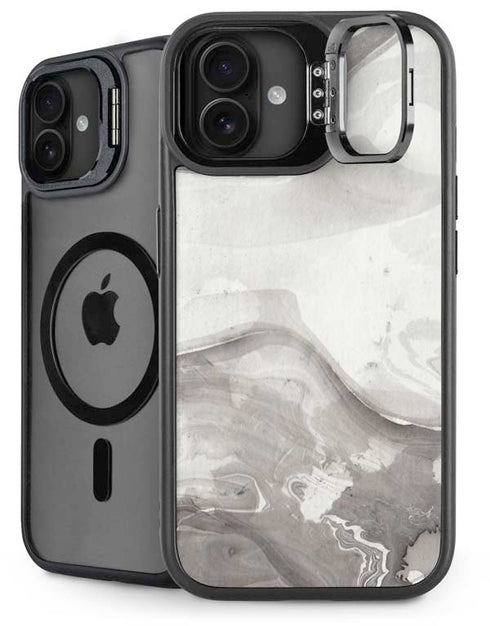 Marbleized Grey iPhone 16 Plus Kickstand Case