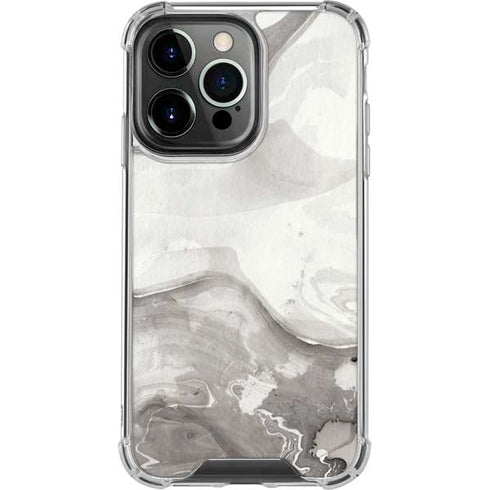 Marbleized Grey iPhone 16 Pro Clear Case