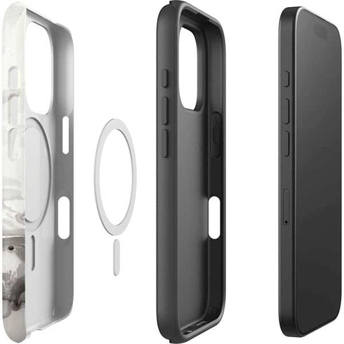 Marbleized Grey iPhone 16 Pro Magsafe Impact Case