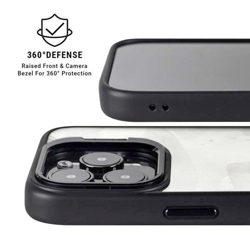 Marbleized Grey iPhone 16 Pro Max Kickstand Case