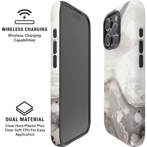 Marbleized Grey iPhone 16 Pro Max Magsafe Impact Case