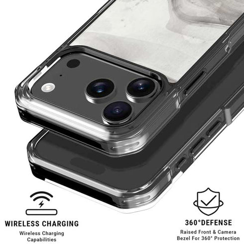 Marbleized Grey iPhone 18 Pro Clear Case