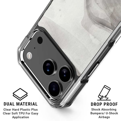 Marbleized Grey iPhone 18 Pro Clear Case