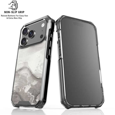 Marbleized Grey iPhone 18 Pro Clear Case