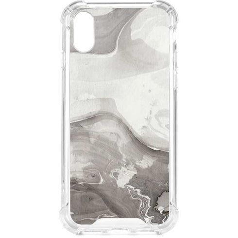 Marbleized Grey iPhone XS Clear Case