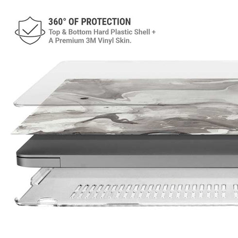 Marbleized Grey MacBook Pro 14in (2021-24) Case plus Skin