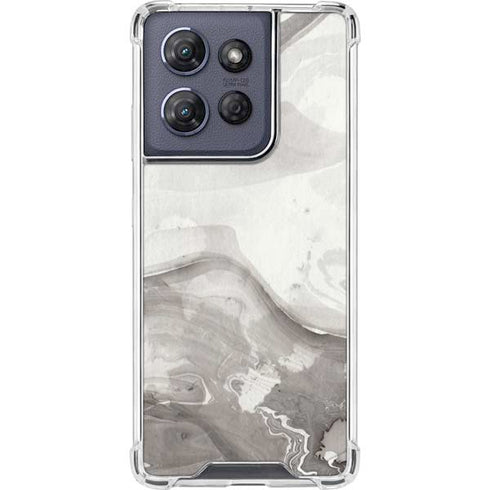 Marbleized Grey Moto G 5G (2025) Clear Case