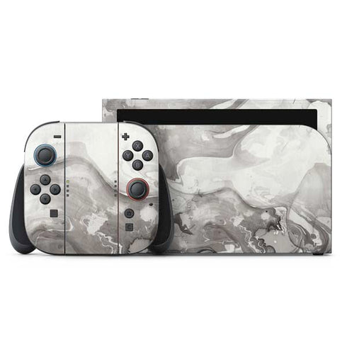 Marbleized Grey Nintendo Skins