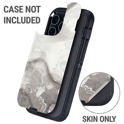Marbleized Grey Otterbox Defender iPhone Skin