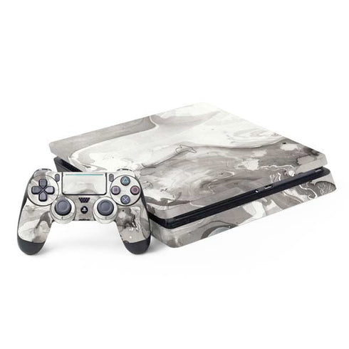 Marbleized Grey PlayStation PS4 Skins