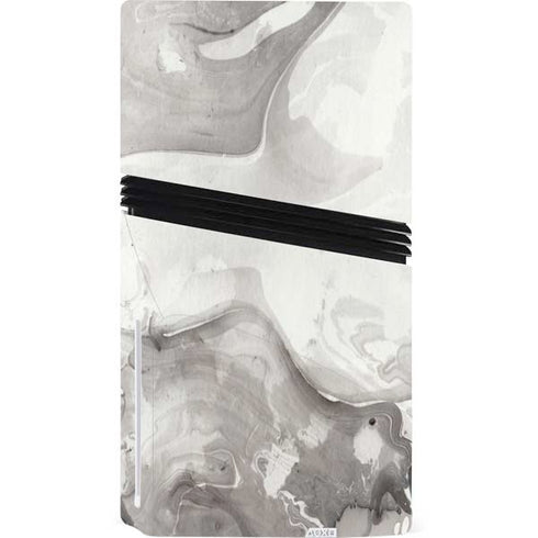 Marbleized Grey PS5 Pro Disk Bundle Skin