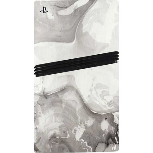 Marbleized Grey PS5 Pro Disk Console Skin