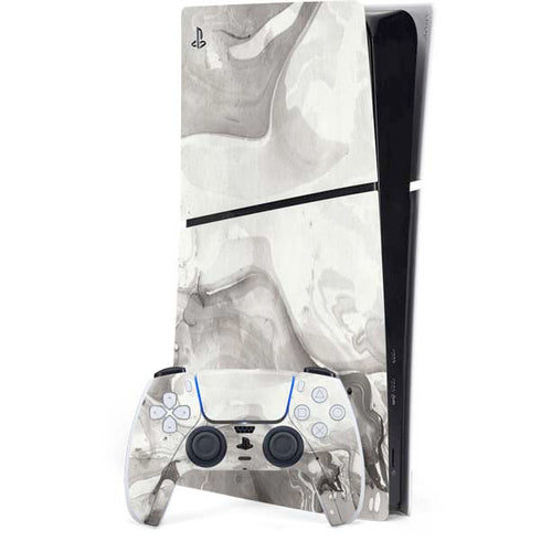 Marbleized Grey PlayStation PS5 Skins