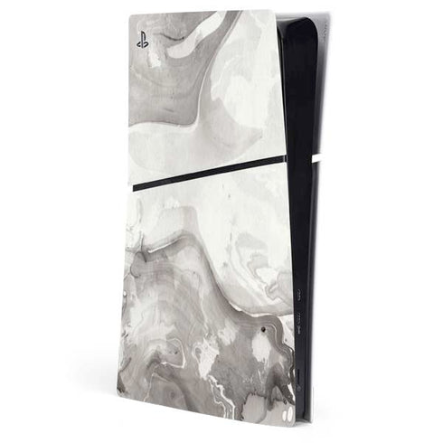 Marbleized Grey PS5 Slim Digital Edition Console Skin