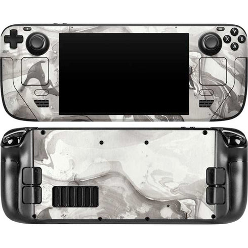 Marbleized Grey Steam Deck Handheld Gaming Computer OLED Skin