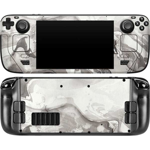 Marbleized Grey Steam Deck Handheld Gaming Computer Skin