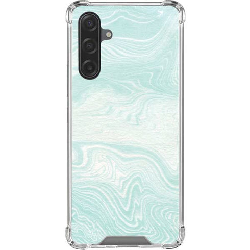 Marbleized Mint Galaxy A17 Clear Case